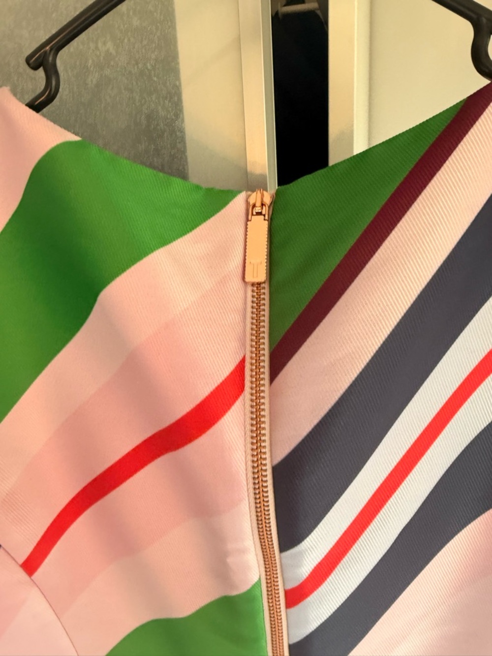 Ted Baker London Bay of Honor Stripe Asymmetrical Hem Dress Size Ted's 5 - Picture 7 of 9